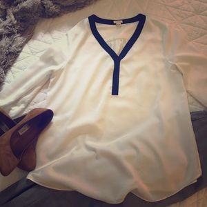 J. Crew white flowy blouse